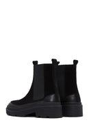 Women's Black Suede Leather Chelsea Boots | Derimod Women's Black Suede Leather Chelsea Boots | Derimod