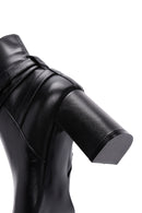 Women's Black Leather Heeled Boots | Derimod Women's Black Leather Heeled Boots | Derimod