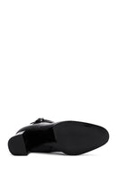 Women's Black Leather Heeled Boots | Derimod Women's Black Leather Heeled Boots | Derimod