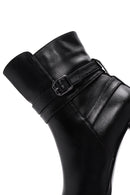 Women's Black Leather Heeled Boots | Derimod Women's Black Leather Heeled Boots | Derimod
