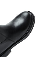 Women's Black Leather Zippered Flat Classic Boots | Derimod Women's Black Leather Zippered Flat Classic Boots | Derimod