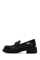 Women's Black Leather Buckle Masculine Casual Loafer | Derimod Women's Black Leather Buckle Masculine Casual Loafer | Derimod