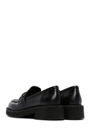 Women's Black Leather Buckle Masculine Casual Loafer | Derimod Women's Black Leather Buckle Masculine Casual Loafer | Derimod