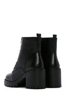 Women's Black Leather Platform Heeled Boots | Derimod Women's Black Leather Platform Heeled Boots | Derimod