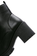 Women's Black Leather Platform Heeled Boots | Derimod Women's Black Leather Platform Heeled Boots | Derimod