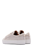 Women's Beige Suede Leather Thick Soled Sneaker | Derimod Women's Beige Suede Leather Thick Soled Sneaker | Derimod