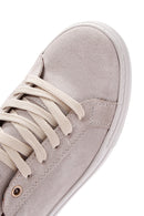 Women's Beige Suede Leather Thick Soled Sneaker | Derimod Women's Beige Suede Leather Thick Soled Sneaker | Derimod