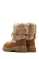 Women's Brown Plush Suede Leather Boots | Derimod Women's Brown Plush Suede Leather Boots | Derimod