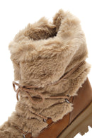Women's Brown Plush Suede Leather Boots | Derimod Women's Brown Plush Suede Leather Boots | Derimod