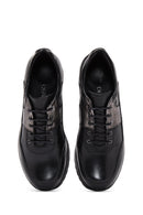 Women's Black Leather Thick Soled Sneaker | Derimod Women's Black Leather Thick Soled Sneaker | Derimod
