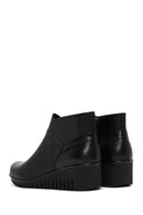 Women's Black Leather Wedge Heel Boots | Derimod Women's Black Leather Wedge Heel Boots | Derimod