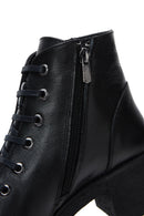 Women's Black Leather Heeled Boots | Derimod Women's Black Leather Heeled Boots | Derimod