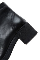 Women's Black Leather Heeled Boots | Derimod Women's Black Leather Heeled Boots | Derimod