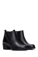 Women's Black Leather Heeled Boots | Derimod Women's Black Leather Heeled Boots | Derimod