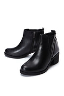 Women's Black Leather Heeled Boots | Derimod Women's Black Leather Heeled Boots | Derimod