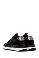 Women's Black Thick Soled Stone Sneaker | Derimod Women's Black Thick Soled Stone Sneaker | Derimod