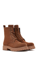 Women's Camel Suede Leather Boots | Derimod Women's Camel Suede Leather Boots | Derimod