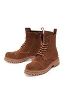 Women's Camel Suede Leather Boots | Derimod Women's Camel Suede Leather Boots | Derimod