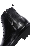 Men's Black Leather Zippered Casual Boots | Derimod Men's Black Leather Zippered Casual Boots | Derimod