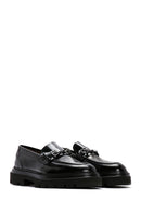 Men's Black Patent Leather Buckle Thick Soled Casual Loafer | Derimod Men's Black Patent Leather Buckle Thick Soled Casual Loafer | Derimod