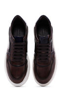 Erkek Kahverengi Deri Kalın Tabanlı Sneaker | Derimod Erkek Kahverengi Deri Kalın Tabanlı Sneaker | Derimod