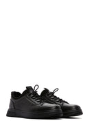 Men's Black Leather Sneaker | Derimod Men's Black Leather Sneaker | Derimod