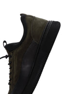 Erkek Haki Nubuk Deri Sneaker | Derimod Erkek Haki Nubuk Deri Sneaker | Derimod