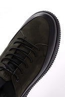 Erkek Haki Nubuk Deri Sneaker | Derimod Erkek Haki Nubuk Deri Sneaker | Derimod