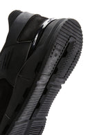 Men's Black Nubuck Leather Detailed Sneaker | Derimod Men's Black Nubuck Leather Detailed Sneaker | Derimod