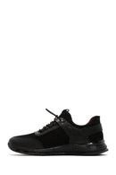 Men's Black Nubuck Leather Detailed Sneaker | Derimod Men's Black Nubuck Leather Detailed Sneaker | Derimod