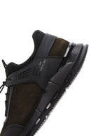 Erkek Haki Nubuk Deri Detaylı Sneaker | Derimod Erkek Haki Nubuk Deri Detaylı Sneaker | Derimod