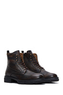 Men's Brown Leather Boots | Derimod Men's Brown Leather Boots | Derimod