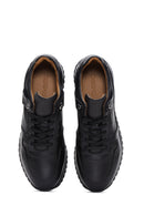 Men's Black Leather Sneaker | Derimod Men's Black Leather Sneaker | Derimod