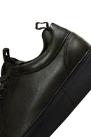 Men's Green Leather Thick Soled Sneaker | Derimod Men's Green Leather Thick Soled Sneaker | Derimod