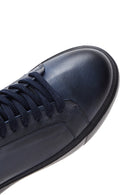 Erkek Lacivert Deri Kalın Tabanlı Sneaker | Derimod Erkek Lacivert Deri Kalın Tabanlı Sneaker | Derimod