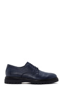 Men's Navy Blue Leather Casual Shoes | Derimod Men's Navy Blue Leather Casual Shoes | Derimod