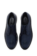 Men's Navy Blue Leather Casual Shoes | Derimod Men's Navy Blue Leather Casual Shoes | Derimod