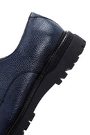 Men's Navy Blue Leather Casual Shoes | Derimod Men's Navy Blue Leather Casual Shoes | Derimod