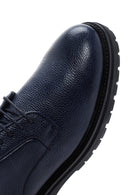 Men's Navy Blue Leather Casual Shoes | Derimod Men's Navy Blue Leather Casual Shoes | Derimod