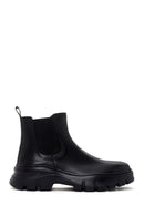 Men's Black Thick Sole Leather Casual Chelsea Boots | Derimod Men's Black Thick Sole Leather Casual Chelsea Boots | Derimod