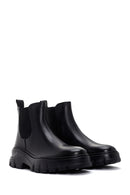 Men's Black Thick Sole Leather Casual Chelsea Boots | Derimod Men's Black Thick Sole Leather Casual Chelsea Boots | Derimod