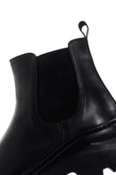 Men's Black Thick Sole Leather Casual Chelsea Boots | Derimod Men's Black Thick Sole Leather Casual Chelsea Boots | Derimod