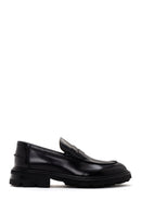 Erkek Siyah Rugan Deri Casual Loafer | Derimod Erkek Siyah Rugan Deri Casual Loafer | Derimod