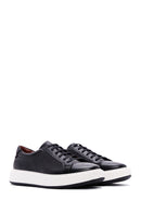 Men's Black Leather Sneaker | Derimod Men's Black Leather Sneaker | Derimod
