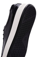 Men's Black Leather Sneaker | Derimod Men's Black Leather Sneaker | Derimod