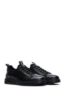 Erkek Siyah Deri Casual Sneaker | Derimod Erkek Siyah Deri Casual Sneaker | Derimod