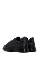 Erkek Siyah Deri Detaylı Sneaker | Derimod Erkek Siyah Deri Detaylı Sneaker | Derimod