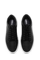 Erkek Siyah Deri Kalın Tabanlı Sneaker | Derimod Erkek Siyah Deri Kalın Tabanlı Sneaker | Derimod