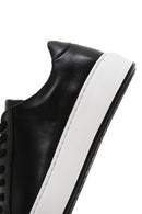 Erkek Siyah Deri Kalın Tabanlı Sneaker | Derimod Erkek Siyah Deri Kalın Tabanlı Sneaker | Derimod
