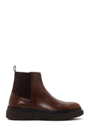 Men's Mink Thick Soled Leather Chelsea Boots | Derimod Men's Mink Thick Soled Leather Chelsea Boots | Derimod